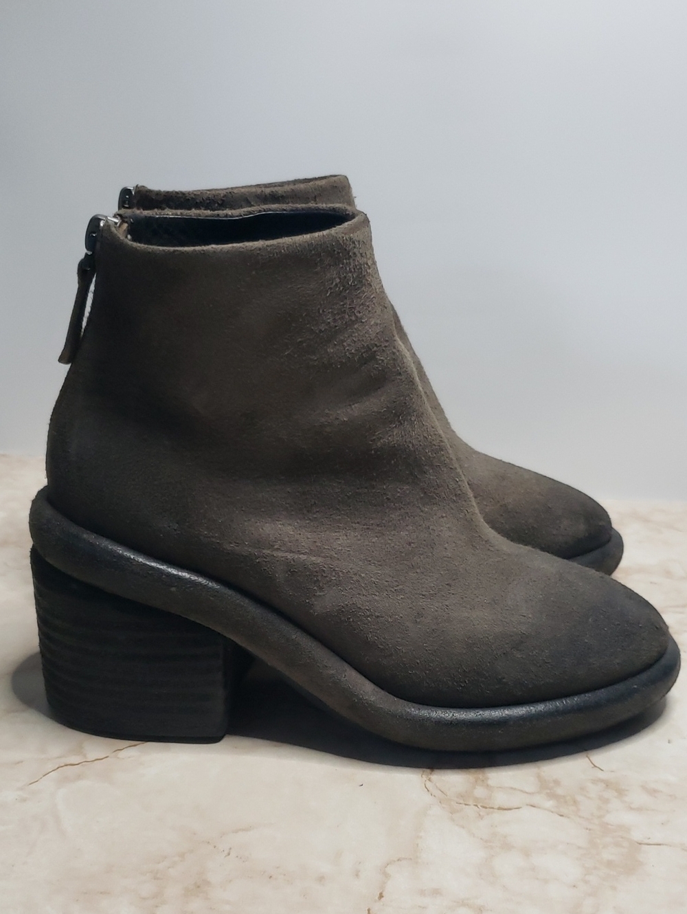 Marsell Women's Suede Ankle Boot in Dark Brown Size 35 - Picture 3 of 10